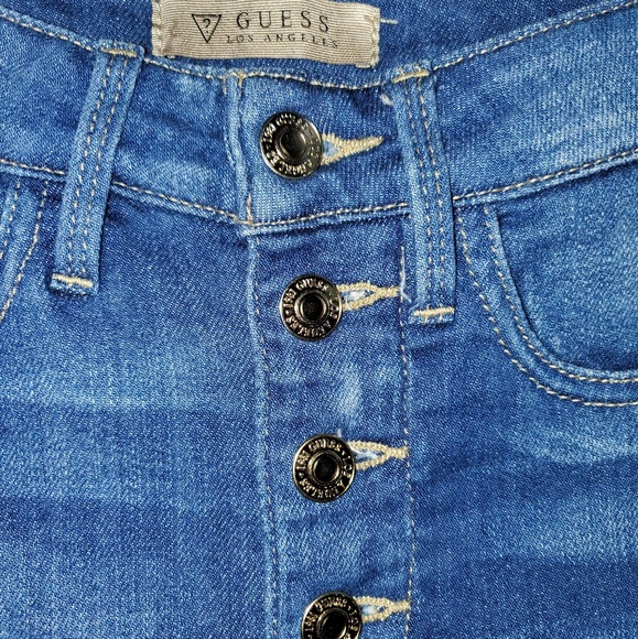 Guess High Waisted Button-Up Jeans - Picture 3 of 5